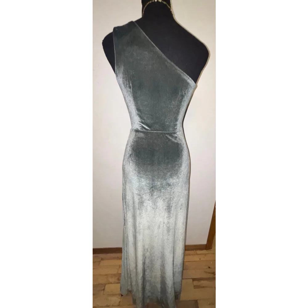 Baltic Born Velvet Whimsigoth One Shoulder Maxi Dress Soft Stretch size XS